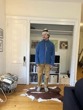 Blue Descente ski fleece winter full zip Outdoors jacket