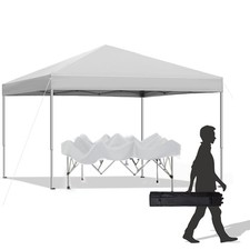 10x10 ft Pop Up Canopy Tent, Easy Up Instant Outdoor Canopy, Straight Legs, W...