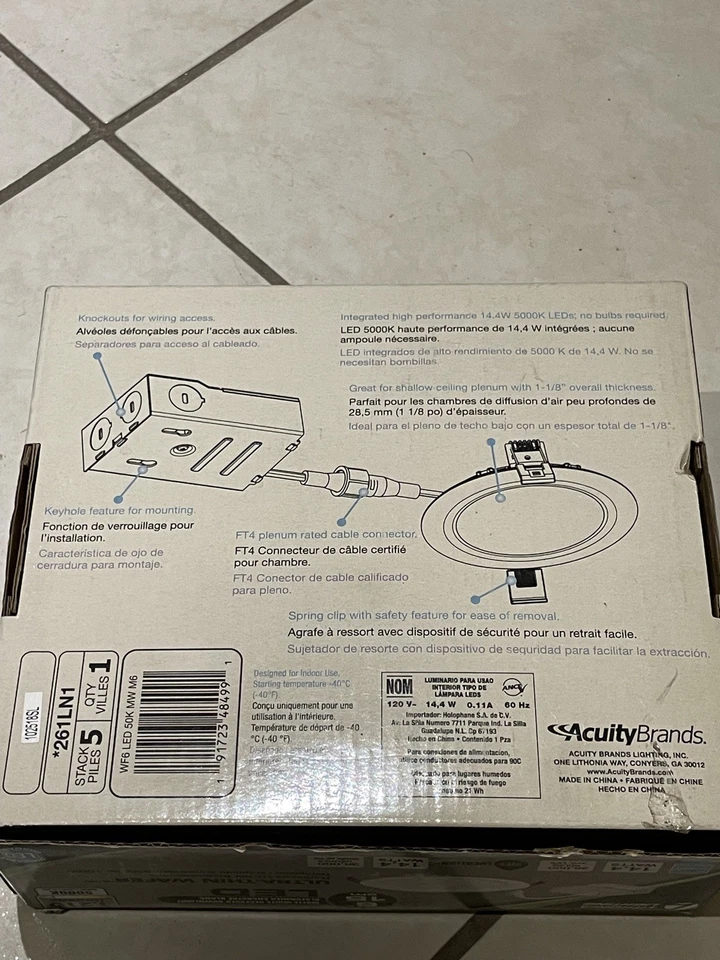 10x (pack de 10 unidades) Downlight Empotrado Ultra Delgado 6" LED Litonia CAJA ABIERTA. Foto 2 de 4