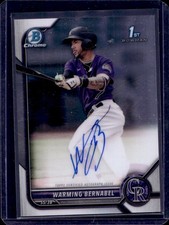 2022 Bowman Warming Bernabel Chrome Auto Autograph 1st Prospect #CPA-WB Rockies