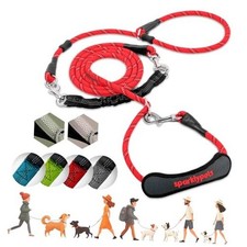 Multifunctional Bungee Hands Free Crossbody  Waist Bungee Leash -10.5 Ft Red