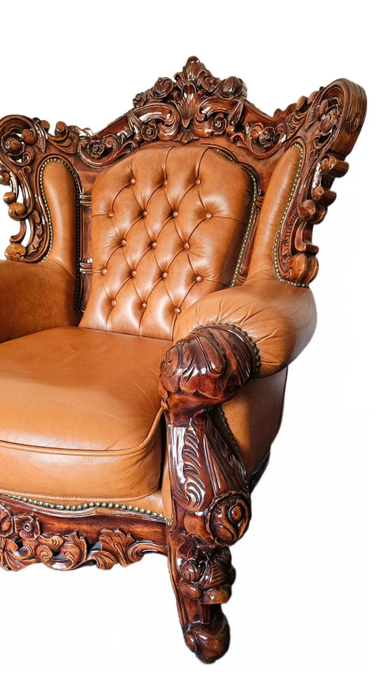 Precioso sofá y sillas de salón estilo rococó del siglo XVIII Foto 3 de 4