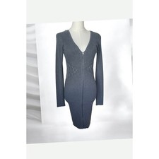Guess Long Sleeve Reversible Zip Front Dress Small