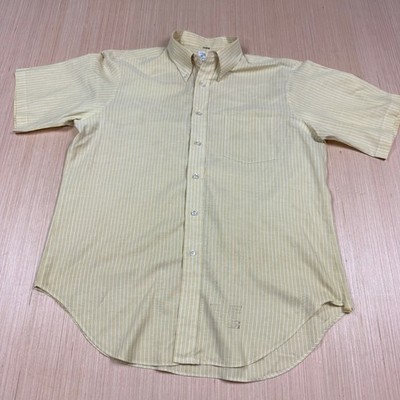 Vintage 70s Arrow Decton Oxford Cum Laude Tapered Large Made in USA striped