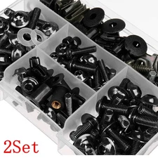 Motorcycles Complete Black Fairing Fender Bolt Kit body screws Fit for Kawasaki