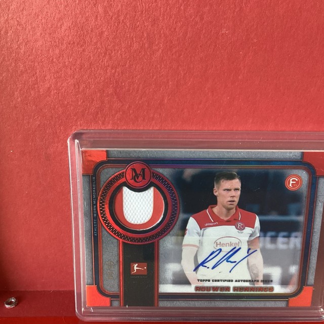 Rouwen Hennings Patch Autogramm 04/25 Topps Museum Collection Fortuna Düsseldorf