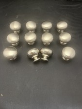 Brushed Nickel Pulls Cabinet Drawer Handle LOT Of 12 1.25"x1" W Hardware