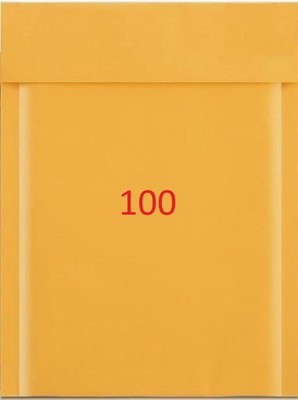 100 PCs 6x8 Size Kraft Bubble Mailers Shipping Padded Bag Self Seal