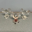 3 Fenton Vintage Clear Glass Mouse Figurines Made in USA