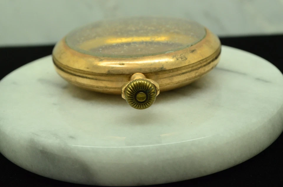 ЗАПОЛНЕННЫЙ ЗОЛОТОМ ЧЕХОЛ ДЛЯ КАРМАННЫХ ЧАСОВ С КРИСТАЛЛОМ (ПОДХОДИТ ДЛЯ РАЗМЕРА 18) - Изображение 3 из 4