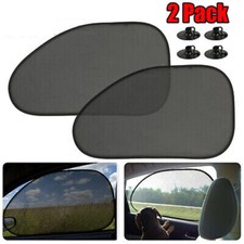 2PCS Car Side Rear Window Screen Sun Shade Mesh Cover Windshield Sunshade Visor
