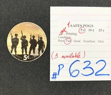 AAFES POGS, 9th Series/Printing, 1 POG, 5¢ , #P632, FAIR