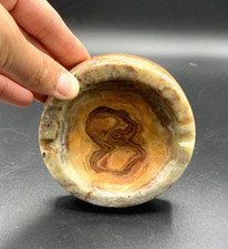 Cendrier en pierre marbre onyx vintage 