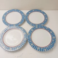 Sakura snowflake 4 dinner plates designer Debbie Mumm set of 4