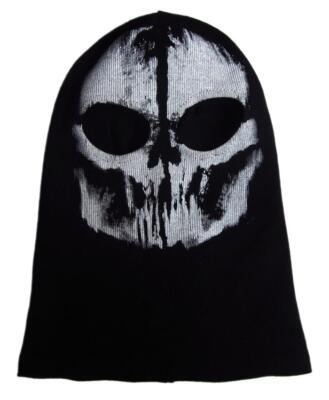Sturmmaske mit Totenschädel Aufdruck | Sturmhaube für Call of Duty Fans | Black