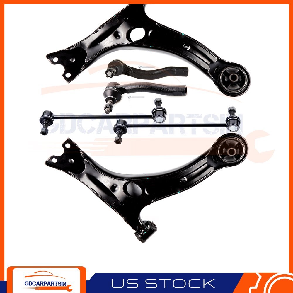 For Toyota For Corolla Suspension 6x Front Control Arm Sway Bar Tie Rod End Link