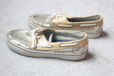 gold glitter sperrys