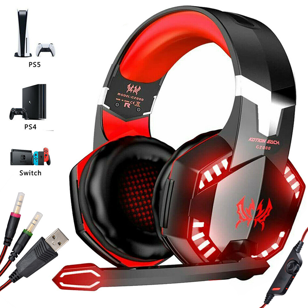 Gaming Headset  For Xbox,PS4,PC, PS5 Laptop Noise Cancell Over Ear Headphone Mic-image