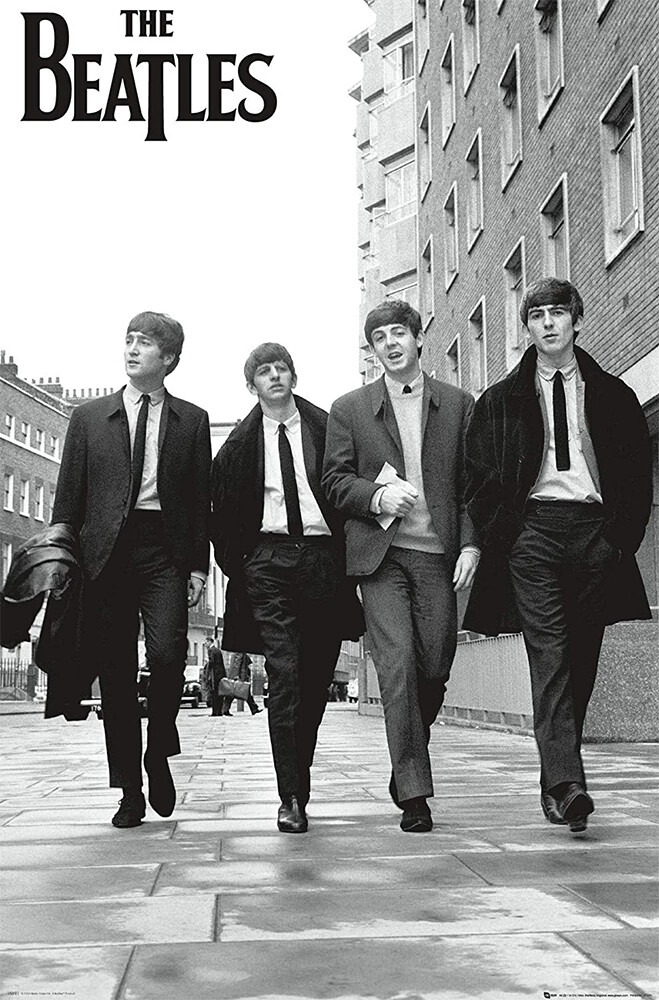 BEATLESポスター Beatles Walking Street Black & White Poster 24