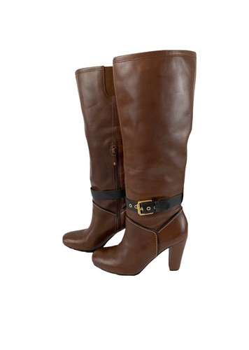 Bottes Rockport Cuir Marron à Boucle - Genou - Taille US 8 Femme - Occasion