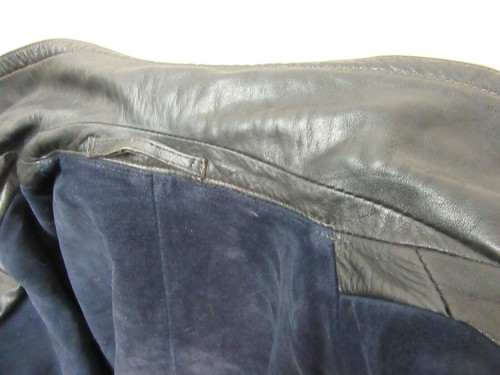 VINTAGE WW2 GERMAN LEATHER KREIGSMARINE HALF BELT JACKET SIZE L - Picture 20 of 21