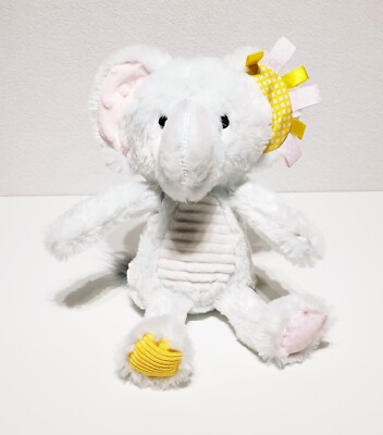 Make Believe Ideas Elephant Rattle Crinkle Plush Stuffed Baby Sensory Toy 12''EUC
