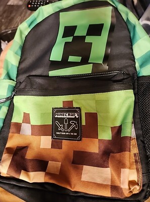 Minecraft Logo Unisex Kids Blue Backpack - Vanilla Underground