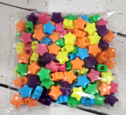 STAR BEADS-CAN BE USED FOR BRACELETS, BEADABLE PENS, KEYCHAINS, ETC.