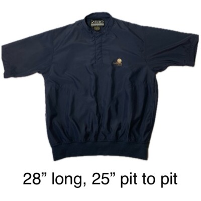 Zero Restriction Golf Outerwear Men's Community Classic Snap Up Wind Shirt Sz M