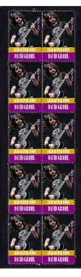 Dave Grohl Foo Fighters Guitar Icon Mint Stamp Strip 3