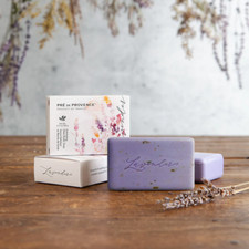 PRE de Provence LAVENDER Exfoliating Shea Butter Bar Hand Bath French Soap New