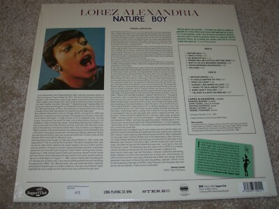 LOREZ ALEXANDRIA - Nature Boy LP NEW 180 Gram LTD Supper Club
