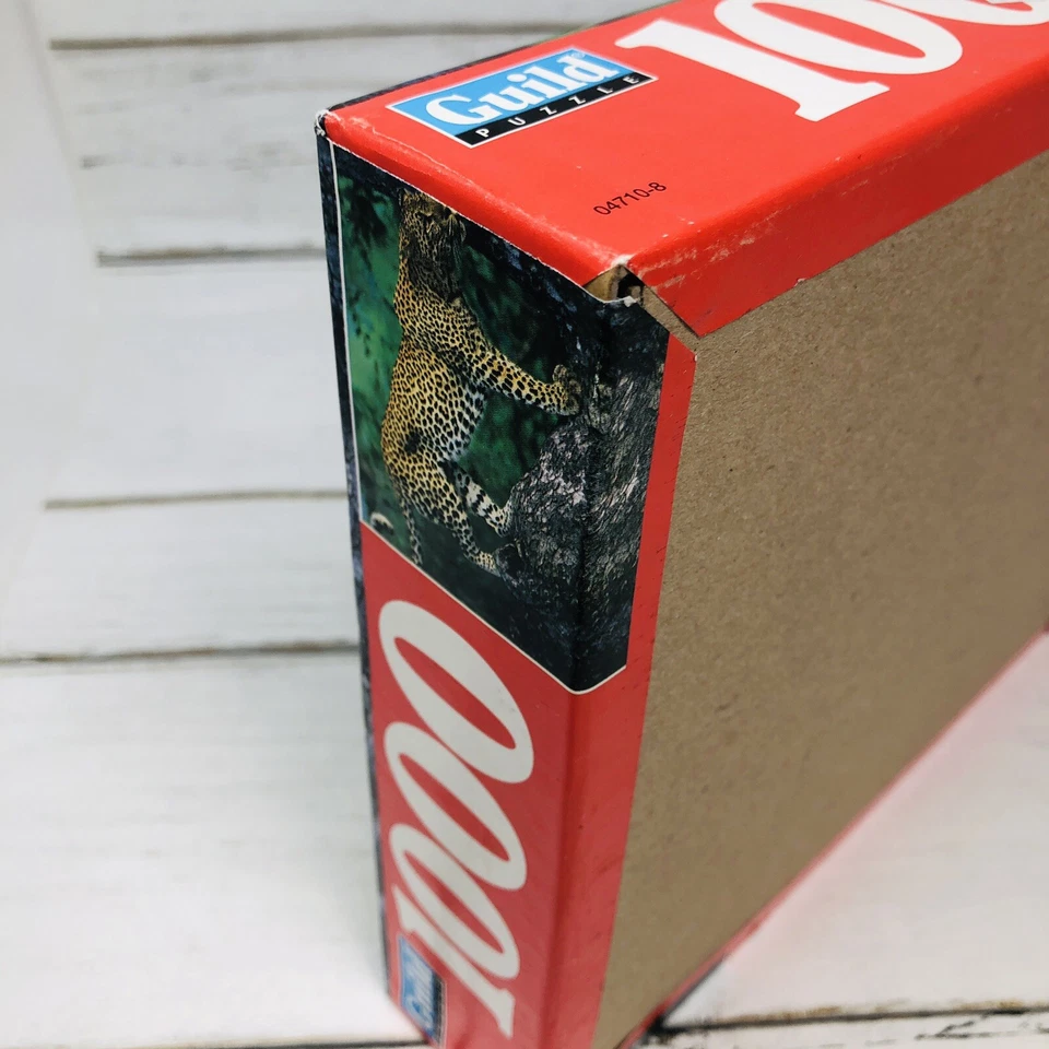 New Sealed Guild Vintage Puzzle LEOPARD 1000 Piece 1999 - Image 3 of 4