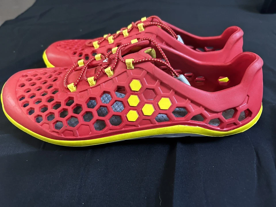 Vivo босиком Ultra туфли размер ЕС 39 / 8 США красный желтый cinch шнурки подержанные - Изображение 2 из 4