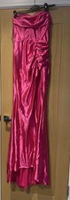 New Pink size 6 Boned Strapless High Split Sexy Dress evening wed Party