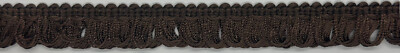 1'' Dark Brown Loop Fringe Fabric Trim 15 Yards Trimming