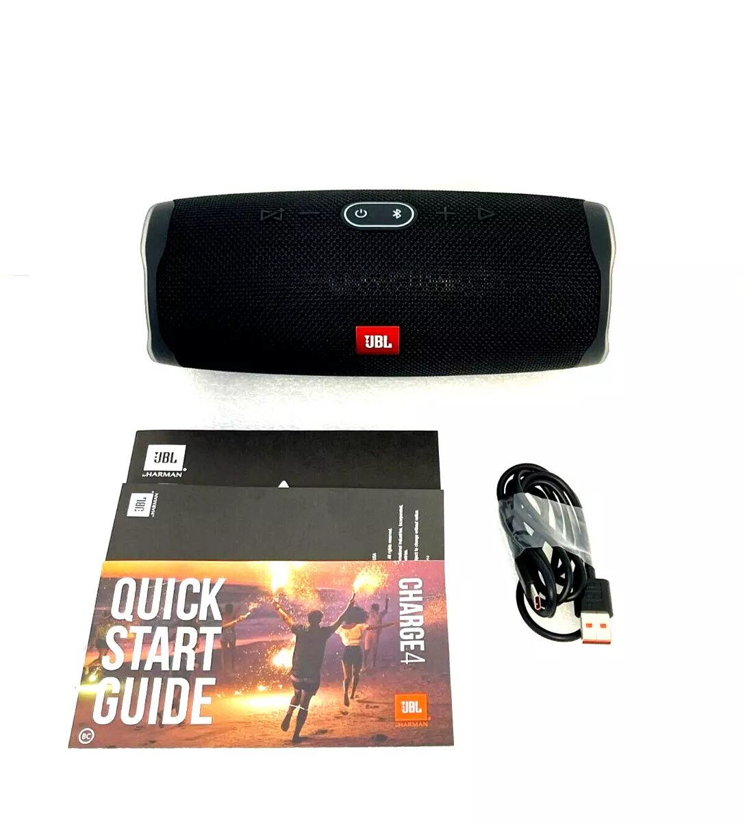 JBL Charge 4 Portable Bluetooth Speaker   Black NEW