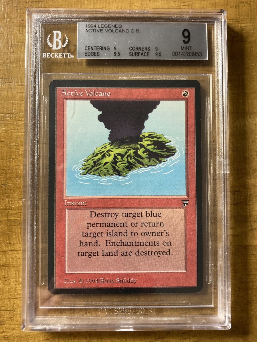 MTG volcanic  サインド Magic The Gathering ✨ACTIVE VOLCANO ✨Legends BGS 9 MINT 1994
