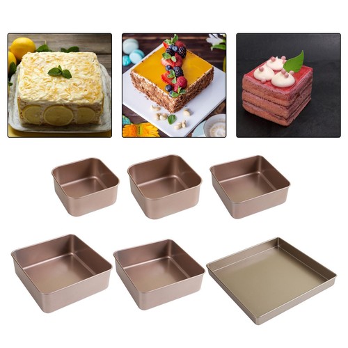 Dcas 7 Pièces Set Moule Rectangulaire Patisserie 5cm Haut Moule