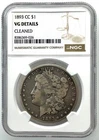 1893 CC $1 Morgan Silver Dollar  NGC VG Details Cleaned-Toned