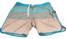 Hurley Blue/Gray surf shorts ombre Size: 38 Swim Trunks Hybrid Skater Surfer