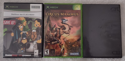 Lot of 3 Xbox Original Games; Gladius, Circus Maximus,Shellshock;Discs Good