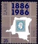Zaire 1986 First Post Stamp/100th Anniversary Maps Stamp-on-Stamp 1v MNH
