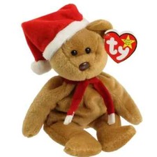 TY Beanie Baby - 1997 HOLIDAY TEDDY 8.5 inch 1st Year -MWMT's Stuffed Animal