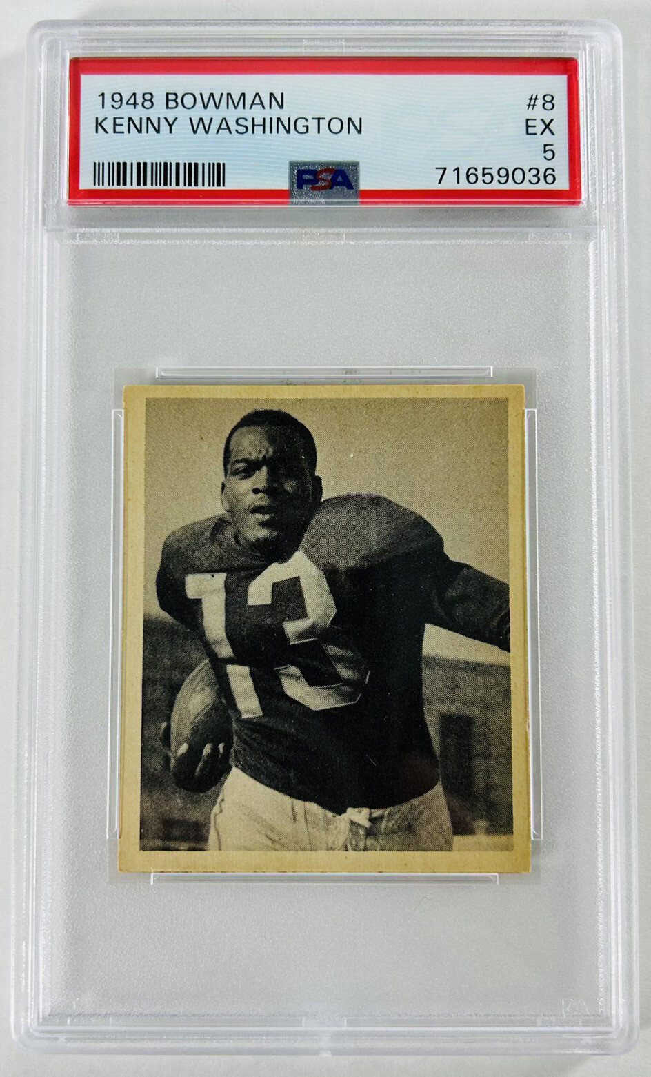 1948 Bowman #8 Kenny Washington Football Card NFL LA Rams UCLA PSA 5 EX