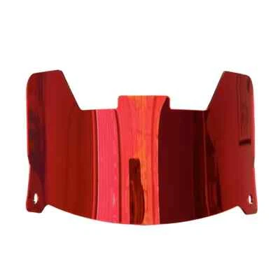 RED CHROME MIRROR Full Size Football Flex Helmet Visors +Clips FOR DISPLAY ONLY