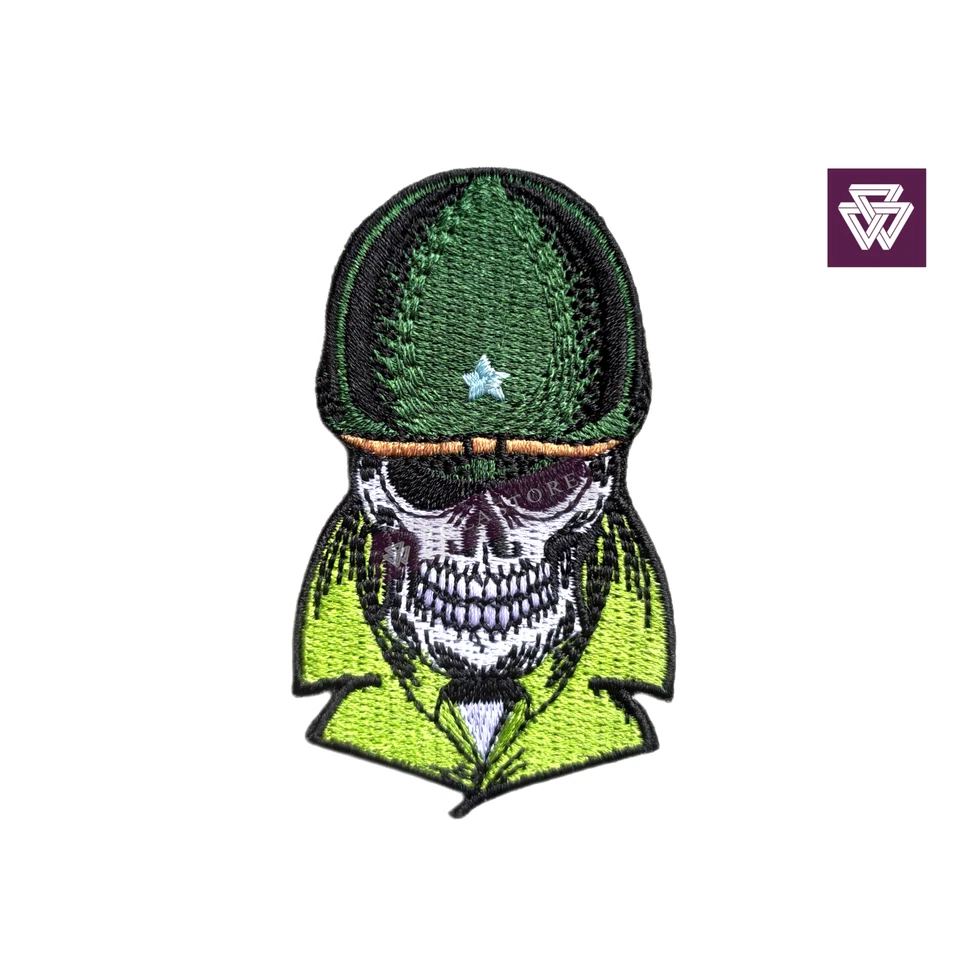 Bundle of 10 Embroidered Patches – Skulls, Moths, Cherries | Punk & Alternative - Image 3 of 4