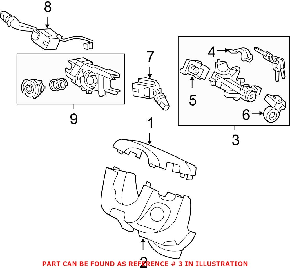 Genuine OEM Steering Column Lock For Honda Accord Element Odyssey eBay