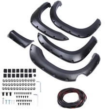 Front & Rear Pocket Fender Flares Fit For 2004-2014 Nissan Titan with Lockbox