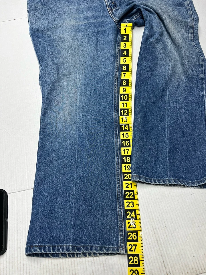 Vintage Levi’s 517 Bootcut Jeans Men’s 40X28 Made In USA 1999 Cowboy Biker Blue - Image 3 of 4